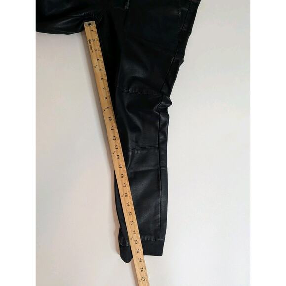 Mother Denim The Champ In It To Win It Faux Leather Jogger Pants Black Sz 28 - Picture 10 of 16